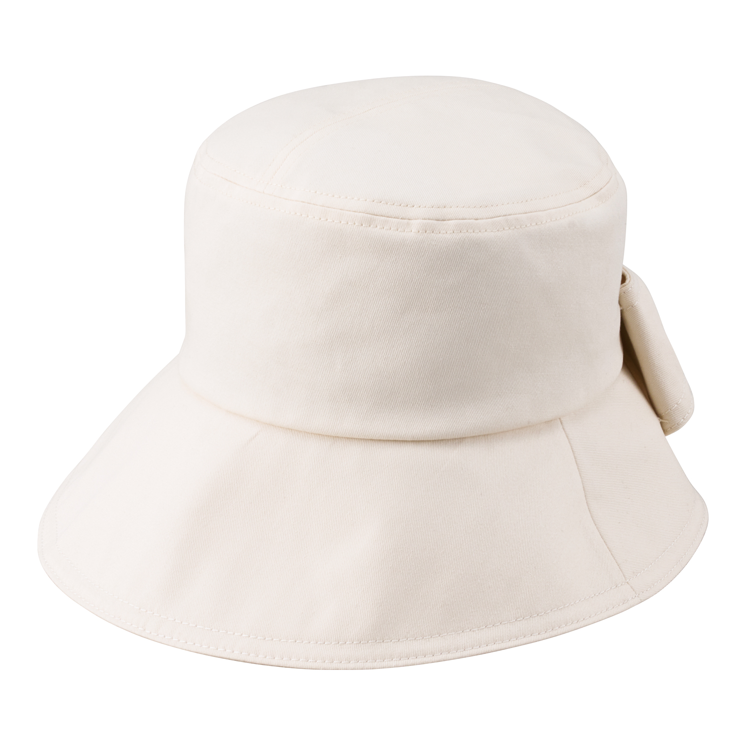 後ろリボン ハット オフホワイト