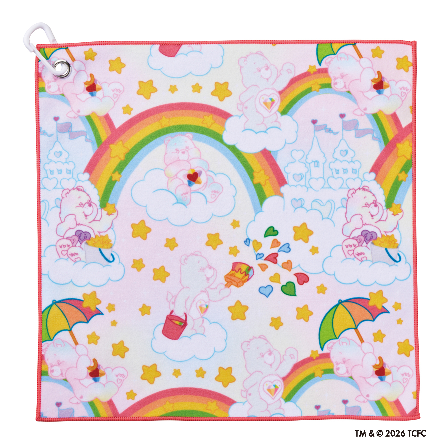 CBくっつきタオル 総柄 オフホワイト